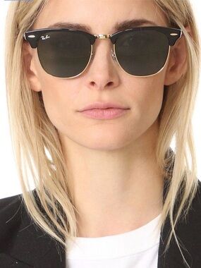 Ray-Ban Clubmaster Classic RB3016 W0365 Black/Gold Sunglasses 51mm